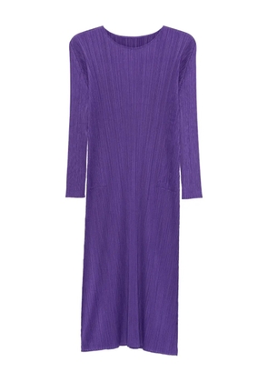 Pleats Please Issey Miyake pleated midi dress - Purple