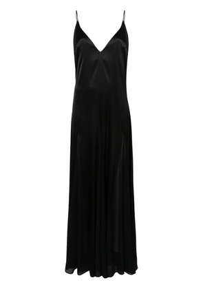 Elisabetta Franchi gusset-detail satin maxi dress - Black