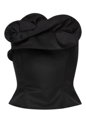 Magda Butrym ruffled corset top - Black