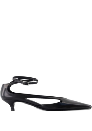 TOTEME 35mm pointed ankle-strap pumps - Black