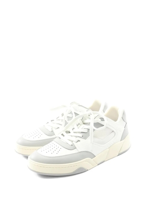 Celine Pre-Owned 2020s triomphe leather sneakers - White