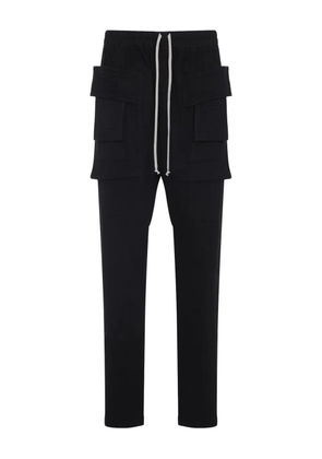 Rick Owens DRKSHDW drawstring-waist cargo track pants - Black