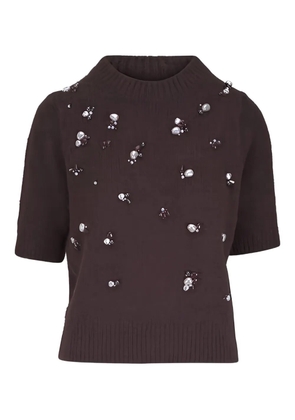 Dorothee Schumacher embellished T-shirt - Brown