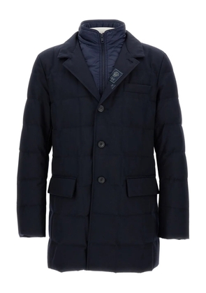 Fay single-breasted padded coat - Blue