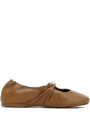 LOEWE Pebble soft ballet flats - Brown