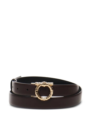 Ferragamo Gancini-buckle leather belt - Brown
