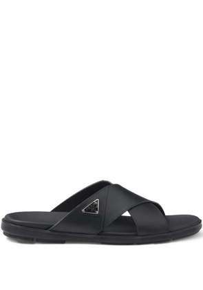 Prada cross-strap sandals - Black