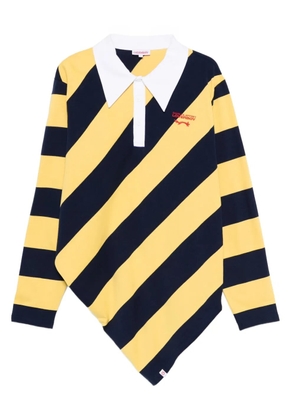 Charles Jeffrey Loverboy diagonal-stripe rugby polo shirt - Blue