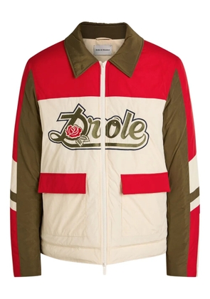 Drôle De Monsieur logo-patch pocket jacket - Neutrals