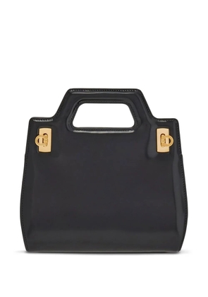 Ferragamo mini Wanda calf leather tote bag - Black