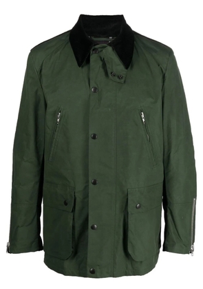 Department 5 contrast-collar organic cotton jacket - Green