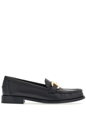 Ferragamo logo-plaque leather loafers - Black