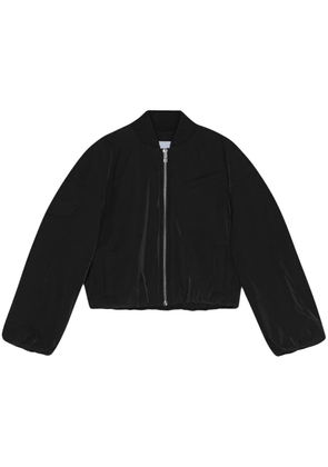 GANNI drop-shoulder bomber jacket - Black