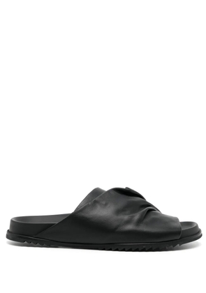Rick Owens Morbius Granola leather sliders - Black