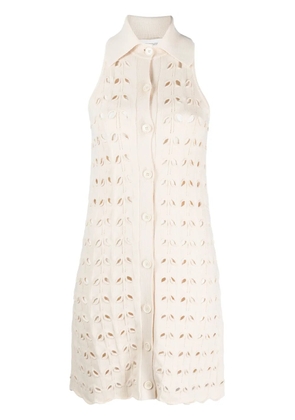Sportmax Rivolo crochet short dress - Neutrals