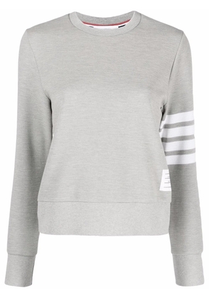 Thom Browne 4-Bar cotton ribbed sweatshirt - Grey