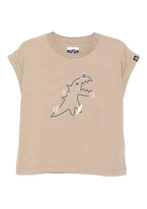SPORT b. by agnès b. logo-print cotton T-shirt - Brown