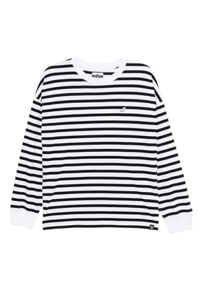 SPORT b. by agnès b. Dino-embroidered striped T-shirt - Black