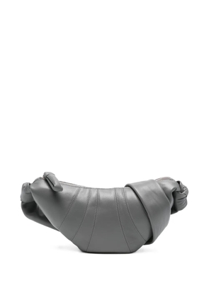 LEMAIRE Croissant knotted lambskin shoulder bag - Grey