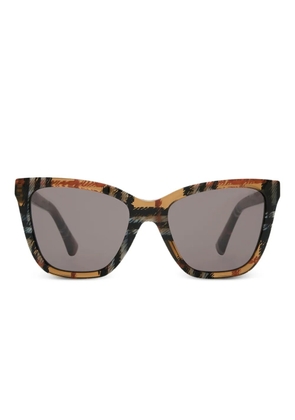 Burberry Eyewear checked sunglasses - Brown
