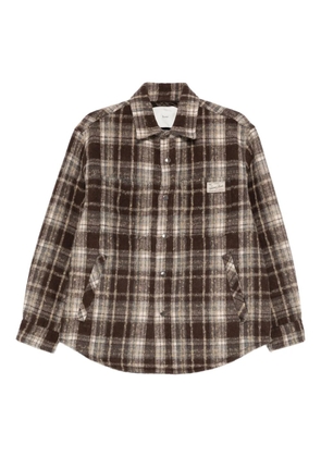 DUNST checked patch-pocket shirt - Brown