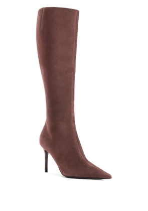Giuseppe Zanotti 85mm Tamigi suede pointed-toe knee-high boots - Brown