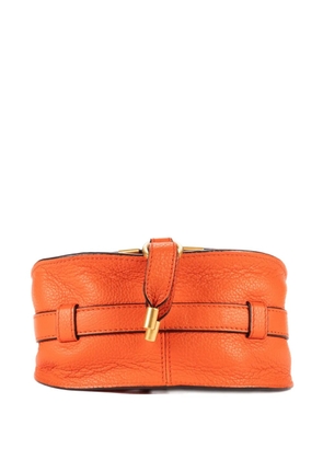 Chloé Pre-Owned pebbled-leather shoulder bag - Orange