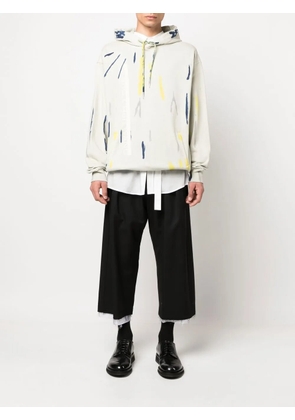 Feng Chen Wang tie-dye print cotton hoodie - Neutrals