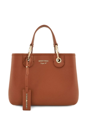 Emporio Armani leather tote bag - Brown