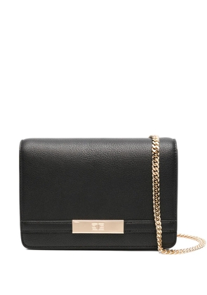 Elisabetta Franchi logo-plaque chain shoulder bag - Black