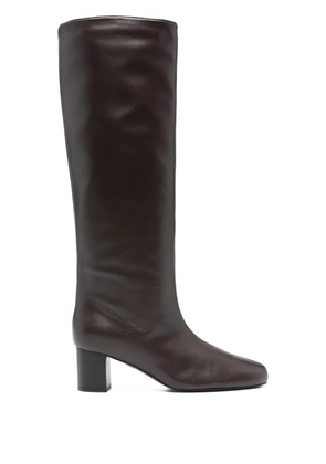 TOTEME 50mm Downtown leather knee-high boots - Brown