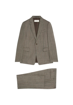 DRIES VAN NOTEN flap-pocket suit - Brown