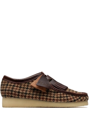 Clarks Originals tweed-pattern fringe boots - Brown