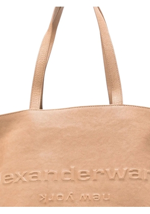 Alexander Wang embossed-logo tote bag - Neutrals