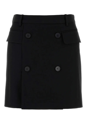 Balenciaga double-breasted twill skirt - Black