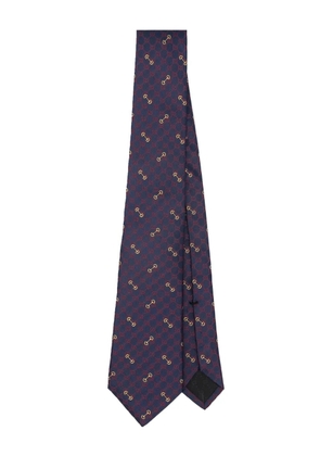 Gucci GG jacquard silk tie - Blue