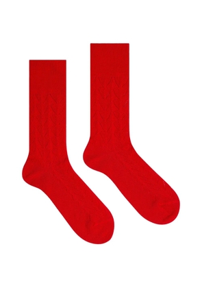 DRIES VAN NOTEN jacquard cotton socks - Red