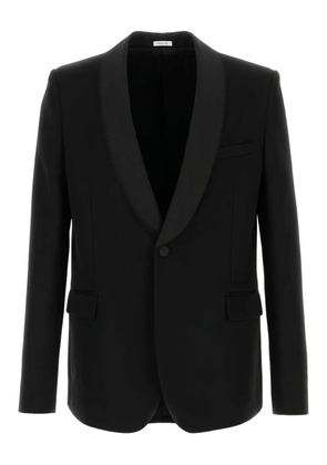 Alexander McQueen shawl-lapels wool blazer - Black