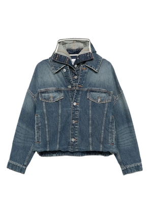 Jean Paul Gaultier hooded denim jacket - Blue