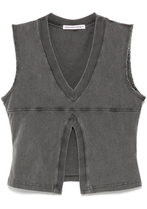 Alexander Wang double v-neck tank top - Grey