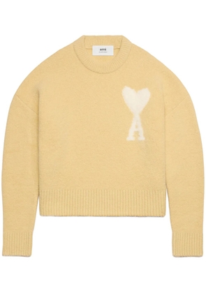 AMI Paris Cloudy Wool Ami de Coeur jumper - Yellow