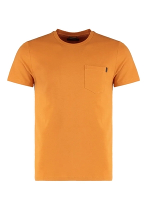 Moorer crew-neck short-sleeve sweater - Orange