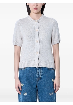 OUR LEGACY silk knit button top - Neutrals