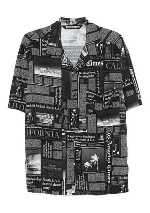 Palm Angels newspaper-print shirt - Black