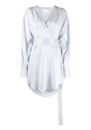 SA SU PHI V-neck tied shirt-dress - Blue