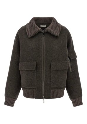 P.A.R.O.S.H. Leak zip-up wool bomber jacket - Brown