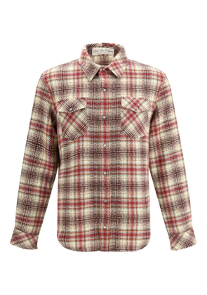 GOD'S TRUE CASHMERE Balance tartan chest-pocket shirt - Neutrals