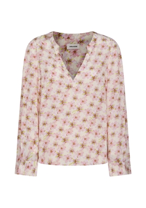 Zadig&Voltaire floral-print long-sleeve blouse - Neutrals