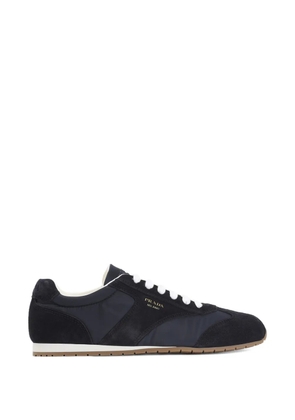 Prada suede-panelled sneakers - Blue