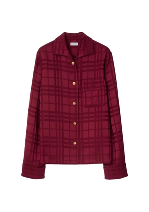 Burberry check pajama top - Red